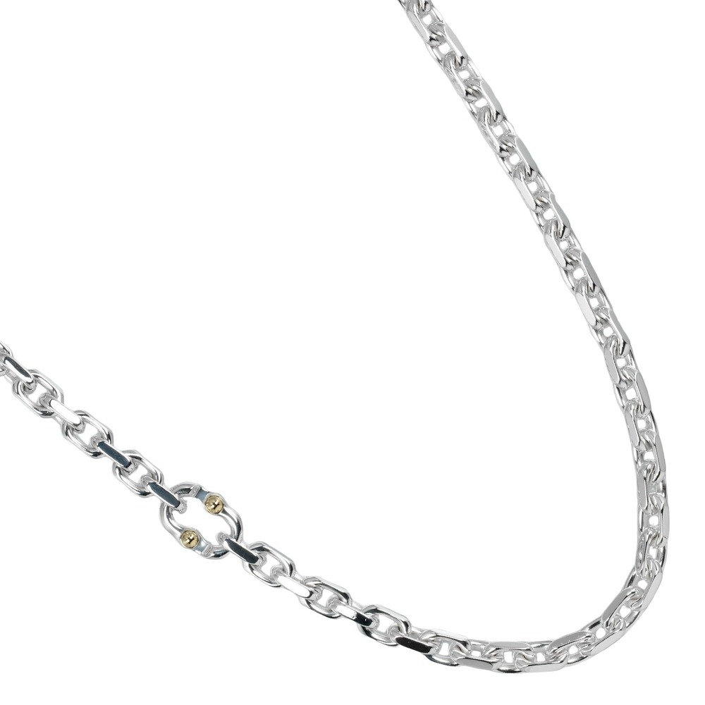 Tiffany Co Makers Necklace Sterling Silver Yellow Gold